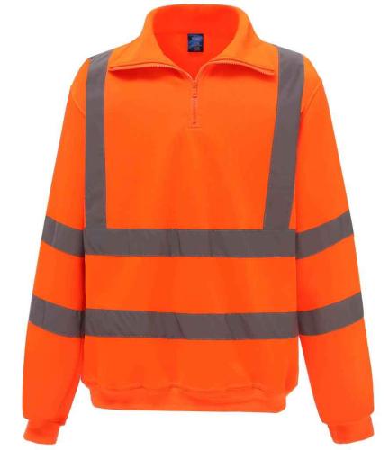 Yoko 1/4 Zip Sweatshirt - Orange - 3XL